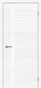 Товар Межкомнатная дверь Легенда Сити 1 стекло белое РАЛ 9010 Стекло Лакобель белое